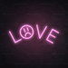 Sad Love Neon Sign in Pastel Pink