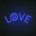 Sad Love Neon Sign in Santorini Blue