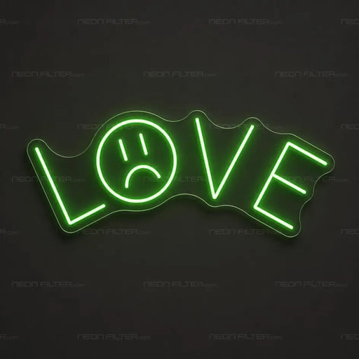 Sad Love Neon Sign - AI Enabled