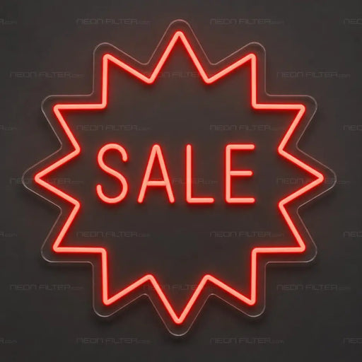 Sale Burst Neon Sign for RetailShop Decor - Neon Filter