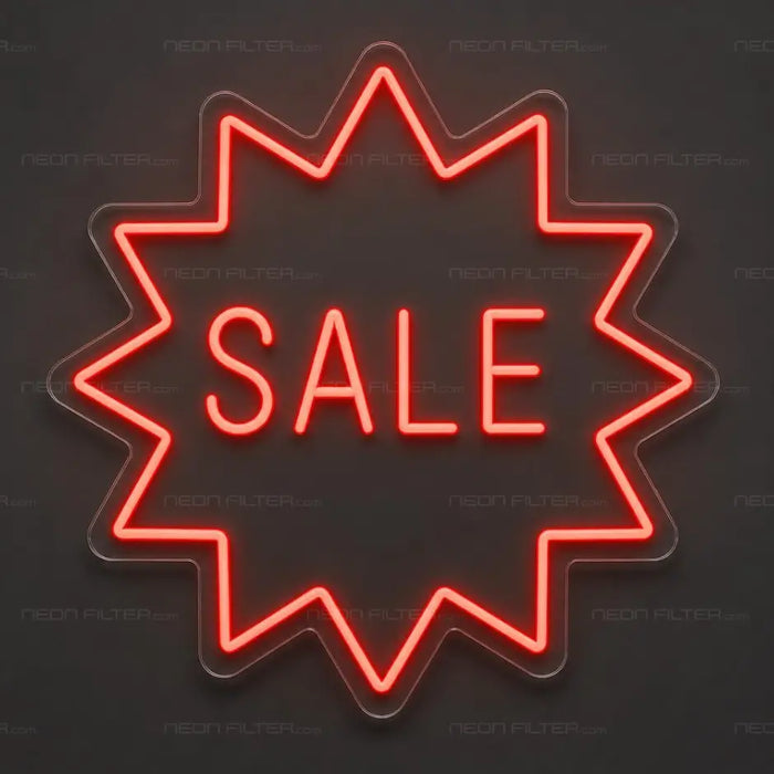 Sale Burst Neon Sign for RetailShop Decor - Neon Filter