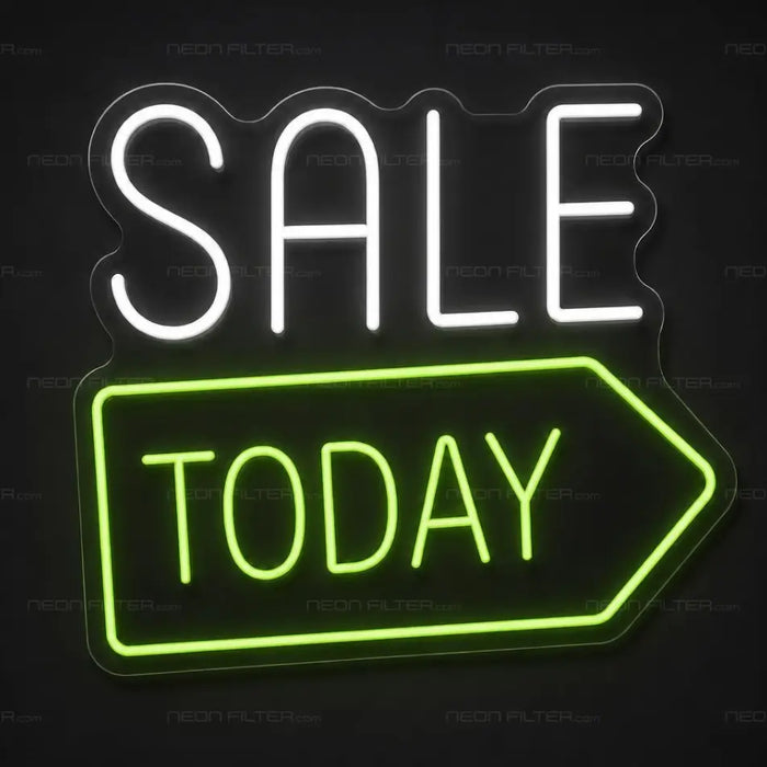 Sale Today Neon Sign for RetailShop Decor - Neon Filter