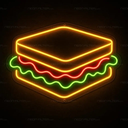 Sandwich Neon Sign for FoodandDrinks Decor - Neon Filter