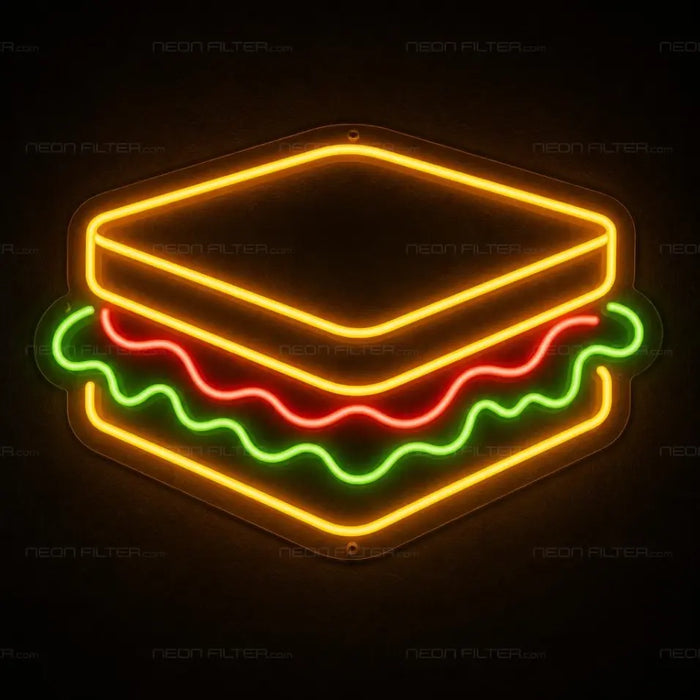 Sandwich Neon Sign for FoodandDrinks Decor - Neon Filter