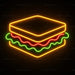 Sandwich Neon Sign for FoodandDrinks Decor - Neon Filter