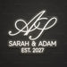 Sarah & Adam Est. 2027 Logo Neon Sign for Wedding Decor - Neon Filter