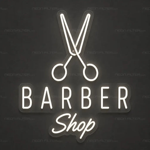 Scissors Barber Shop Neon Sign for BarberShop Decor - Neon Filter