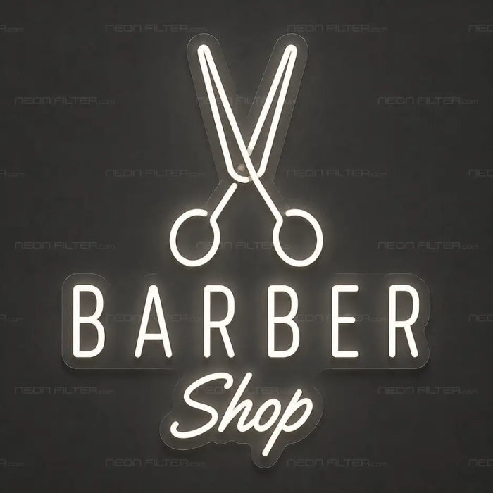 Scissors Barber Shop Neon Sign for BarberShop Decor - Neon Filter