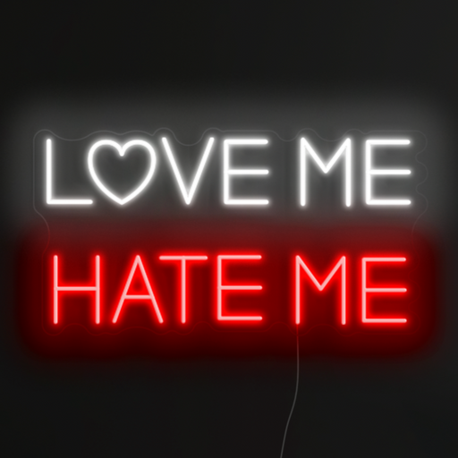 Love Me Hate Me Neon Light