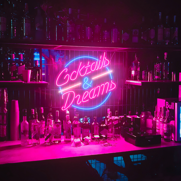 Cocktails & Dreams Neon Sign | LED Neon Lights — Neon Filter Cocktails & Dreams Neon Sign | LED Neon Lights — Neon Filter