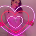 Hearts neon sign