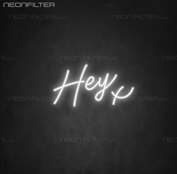 Stock Hey x Neon Sign