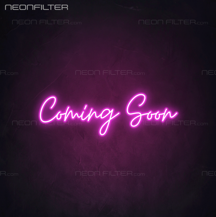 Stock Coming Soon Neon Sign