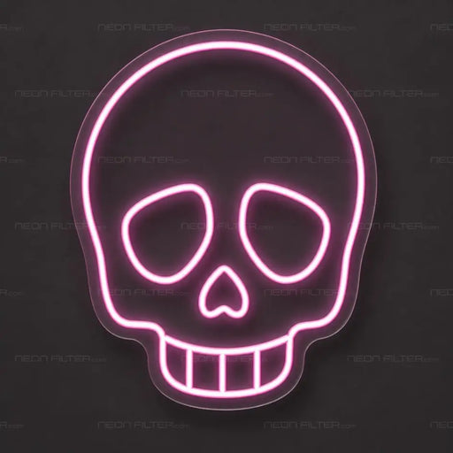 Skull Emoji Neon Sign
