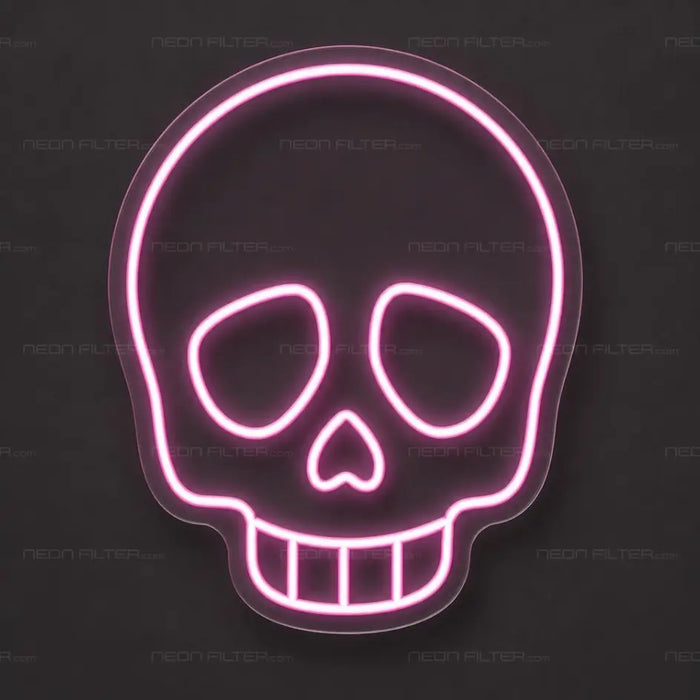 Skull Emoji Neon Sign