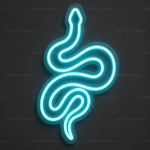 Snake Outline Neon Sign for TattooStudio Decor - Neon Filter