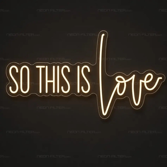 So This Is Love Neon Sign for Wedding Decor - Neon Filter
