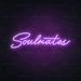 Soulmates Neon Sign in Hopeless Romantic Purple