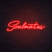 Soulmates Neon Sign in Hot Mama Red