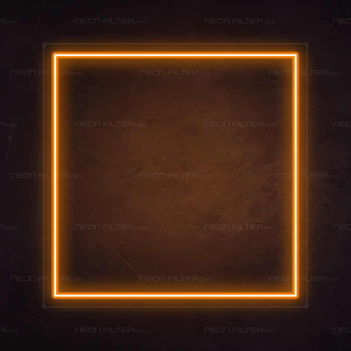 Square Neon Sign in Hey Pumpkin Orange