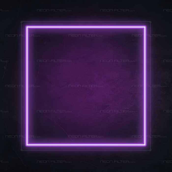 Square Neon Sign in Hopeless Romantic Purple