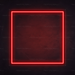 Square Neon Sign in Hot Mama Red