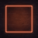 Square Neon Sign in Sunset Orange