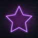 Star Neon Sign in Hopeless Romantic Purple