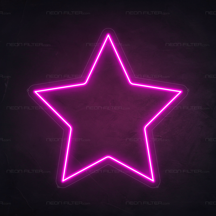 Star Neon Sign in Love Potion Pink