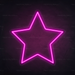 Star Neon Sign in Love Potion Pink