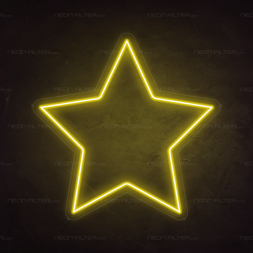 Star Neon Sign in Paradise Yellow