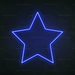 Star Neon Sign in Santorini Blue