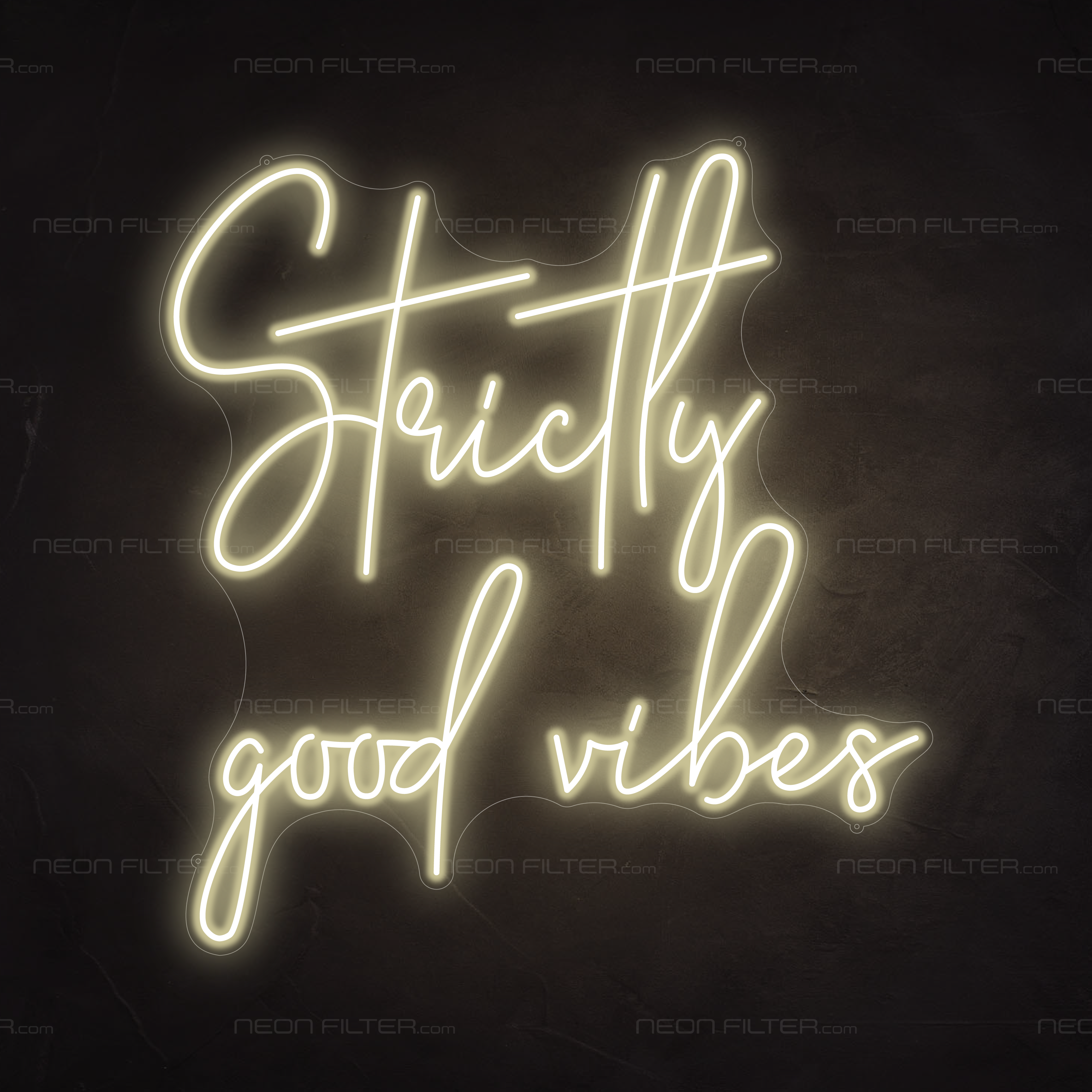 Strictly Good Vibes Neon Sign in Cosy Warm White