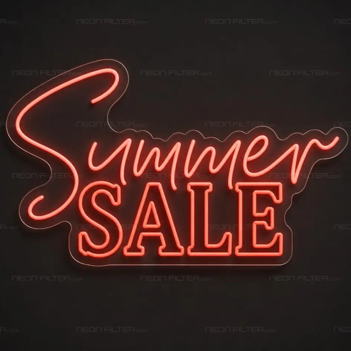 Summer Sale Neon Sign for RetailShop Decor - Neon Filter