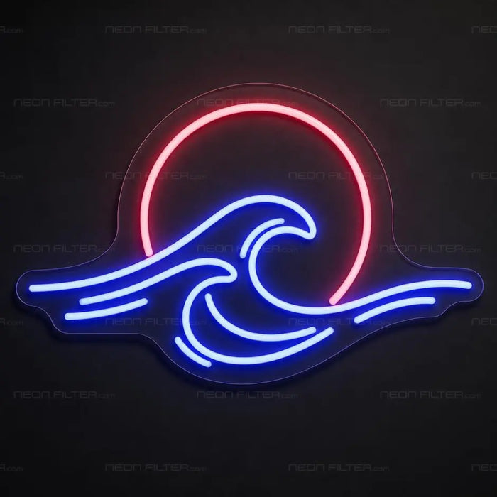 Sunset Waves Neon Sign for Bedroom Decor - Neon Filter