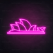 Sydney Opera House Neon Sign in Love Potion Pink