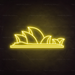 Sydney Opera House Neon Sign in Paradise Yellow