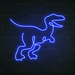 T-Rex Dinosaur Neon Sign in Santorini Blue