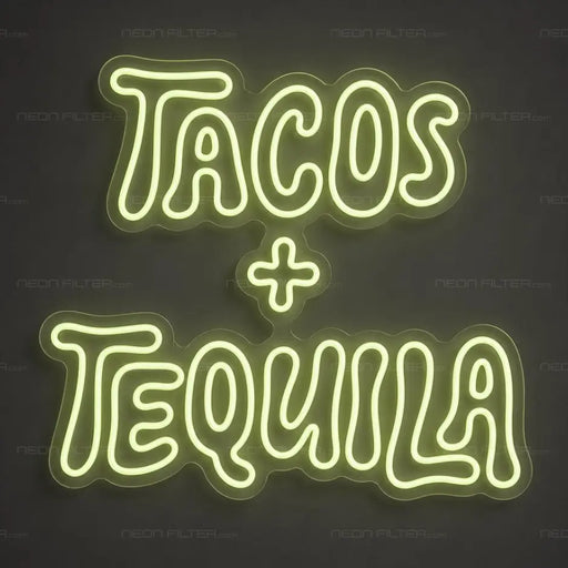 Tacos and Tequila Neon Sign for Restaurant Decor - Neon Filter