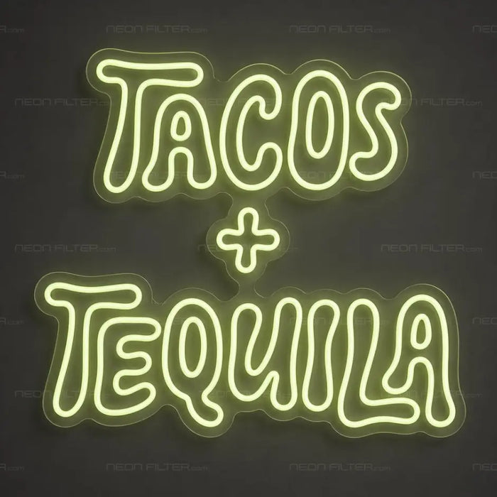 Tacos and Tequila Neon Sign for Restaurant Decor - Neon Filter