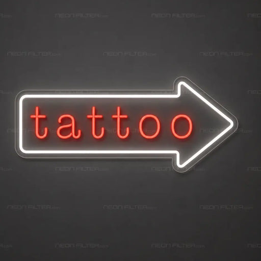 Tattoo Arrow Neon Sign for TattooStudio Decor - Neon Filter