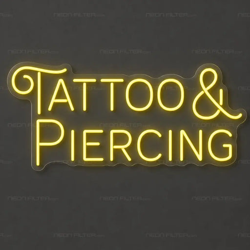 Tattoo & Piercing Neon Sign for TattooStudio Decor - Neon Filter