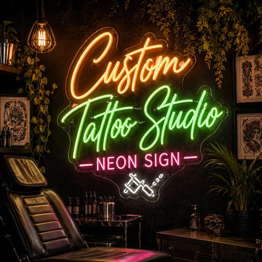 Custom Tattoo Studio Neon Sign for Customiser Decor - Neon Filter