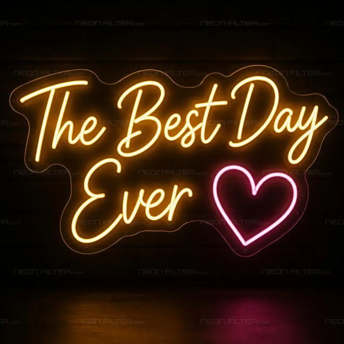 The Best Day Ever Neon Sign for Wedding Decor - Neon Filter
