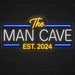 The Man Cave EST. 2024 Neon Sign for ManCave Decor - Neon Filter