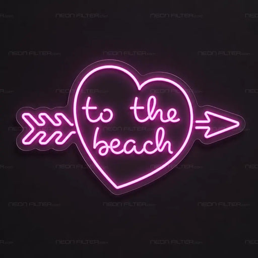To The Beach Neon Sign - AI Enabled