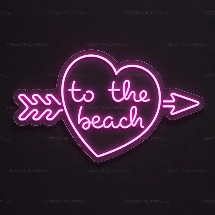 To The Beach Neon Sign - AI Enabled