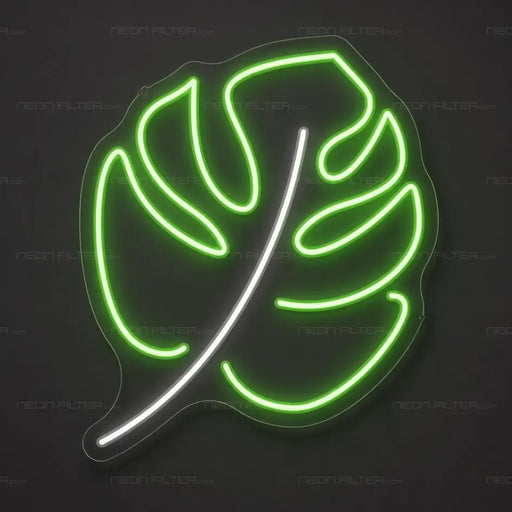 Tropical Monstera Leaf Neon Sign