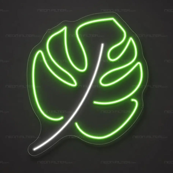 Tropical Monstera Leaf Neon Sign