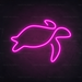 Turtle Neon Sign in Love Potion Pink